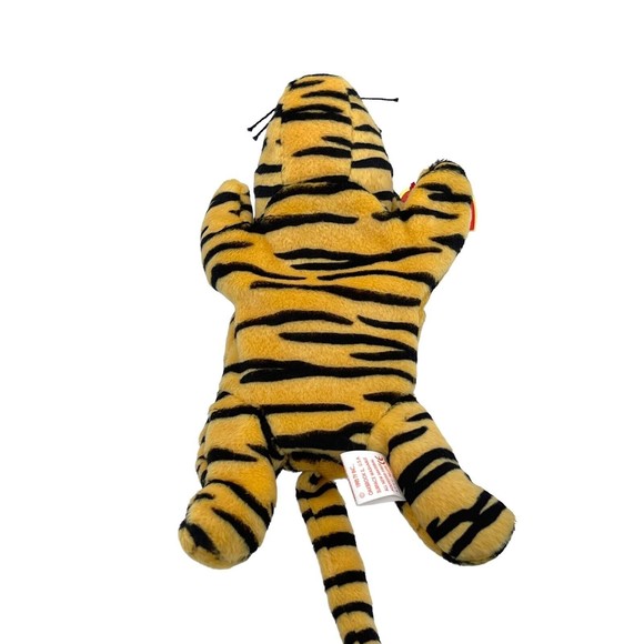 TY Beanie Babies Baby STRIPES the BENGAL TIGER Cat PVC Pellets RETIRED Vintage - Picture 8 of 14